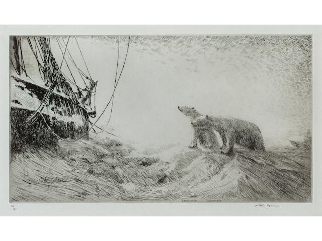 Arthur Briscoe Abandoned Etching, 1930, on laid, with margins, signed and numbered 21/75 in ink; apparently in good condition, unexamined out of the frame, 220 x 400mm (8 3/4 x 15 3/4in)(PL)