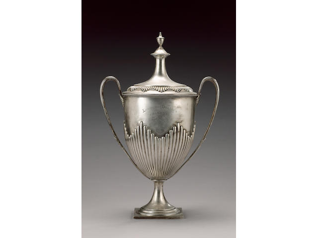 A George III silver two-handled cup and cover, maker's mark T.C,  Thomas Crippin or Thomas Chawner, London 1786,
