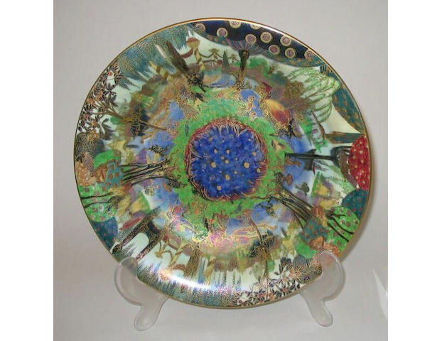 A Wedgwood Fairyland lustre 'Lily Tray' designed by Daisy Makeig Jones