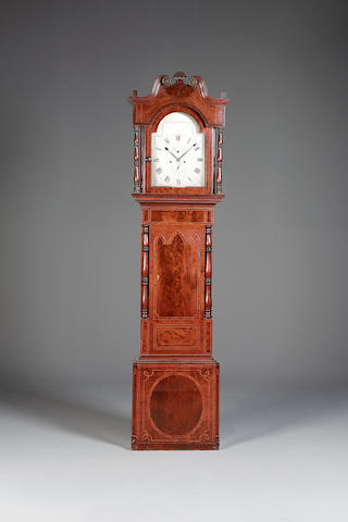 An early 19th century boxwood strung and rosewood banded longcase clock William Aldridge