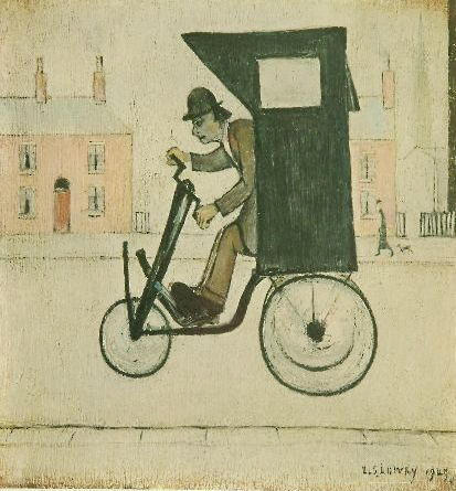 Laurence Stephen Lowry (1887-1976) 'The Contraption' 31 x 29.5cm and 24 x 16cm respectively. (2)