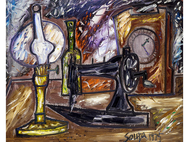 Francis Newton Souza (India, 1924-2002) Still Life with Sewing Machine