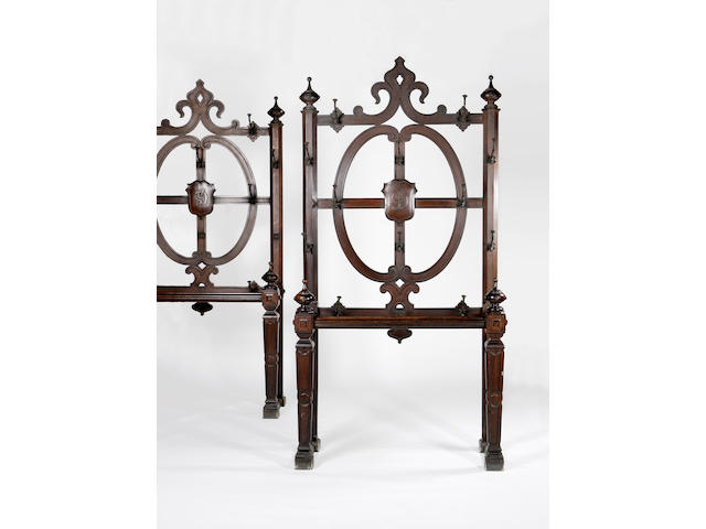 A pair of Victorian oak Hall Stands,