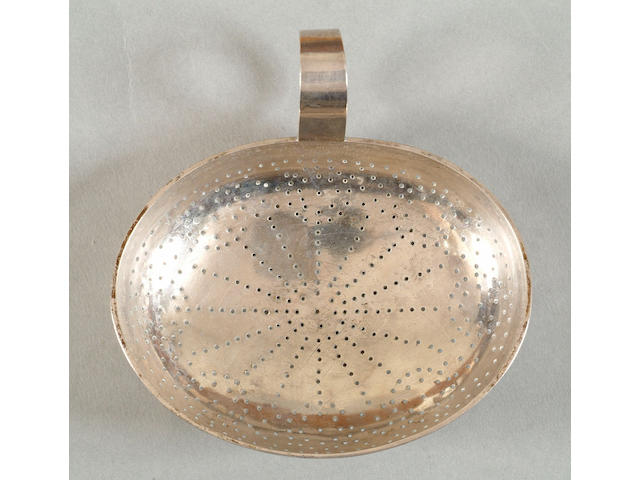 A Georgian lemon strainer, partial mark to the side but indistinct,