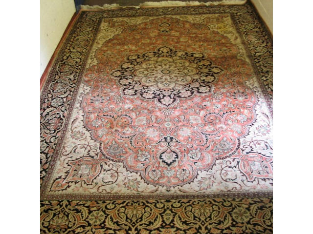A silk Kerman style carpet