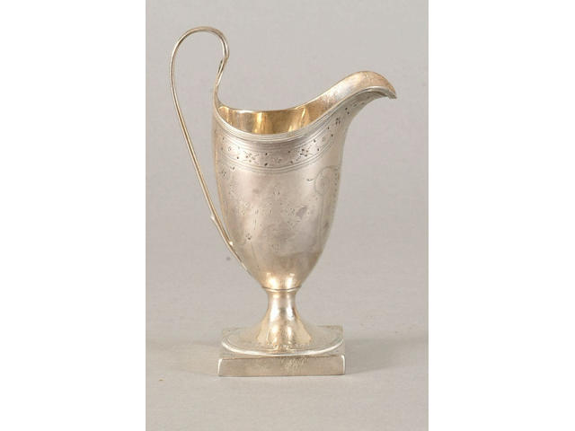 A George III cream jug Peter and Ann Bateman, 1814,