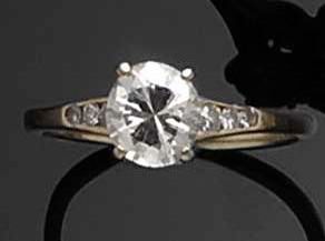 A diamond single-stone ring