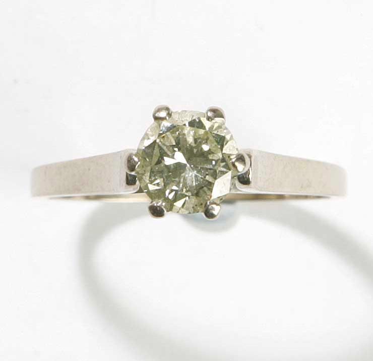 A diamond single-stone ring
