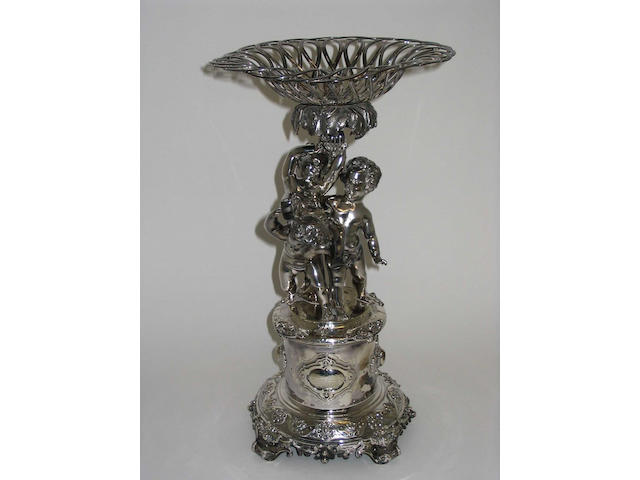 A Victorian dining table centre-piece By George Fox, 1863,