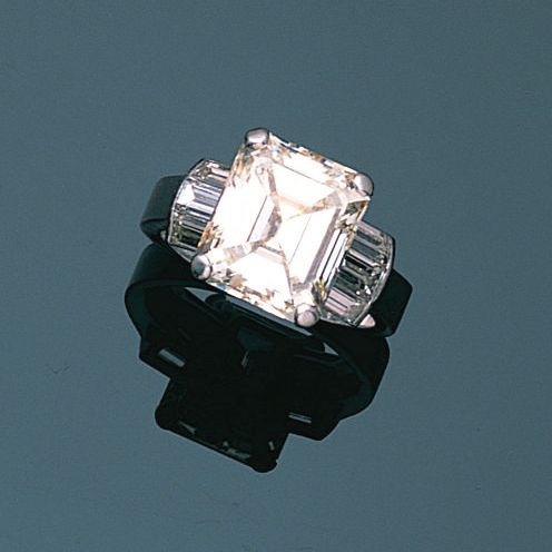 A diamond single-stone ring