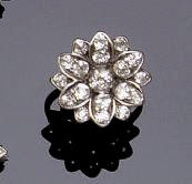 A diamond flowerhead ring
