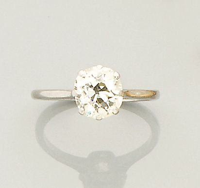 A diamond single-stone ring
