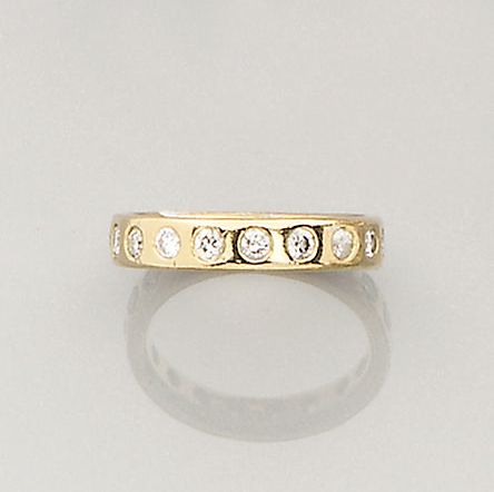 A diamond eternity ring
