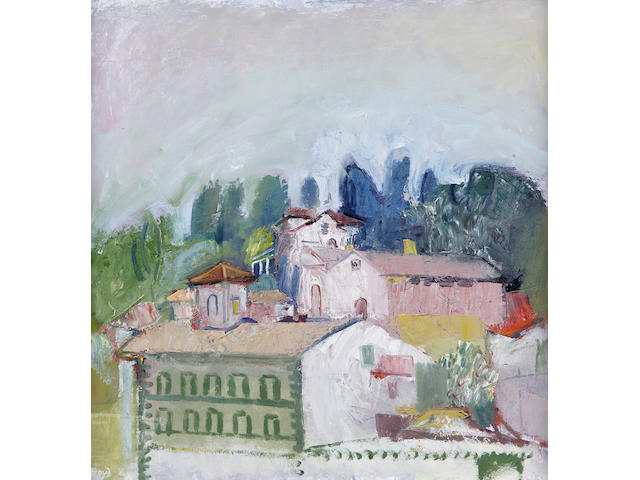 John Boyd RP RGI (1940-2001) The rooftops of Florence 50 x 50cm