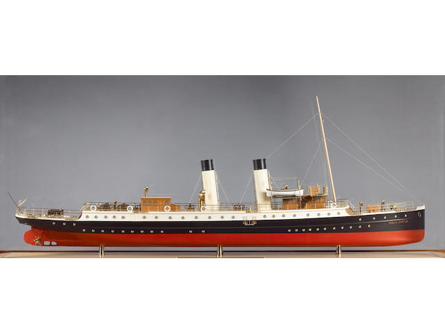 A Builders' style model of the passenger vessel "Roslin Castle" 60x17.5x28in(152x44x71cm)