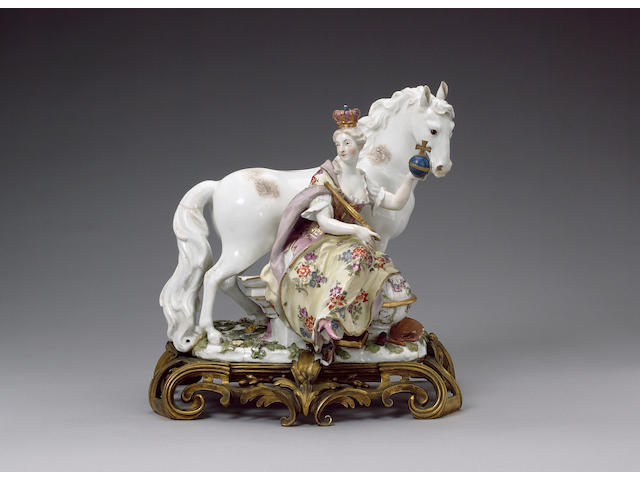 A set of Meissen figures of 'The Continents' circa 1745-47