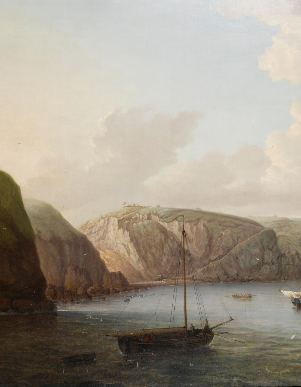 Dominic Serres (British, 1722-1793) 'View of Lundy Island' 153.6 x 247cm. (60 1/2 x 97 1/4in.)