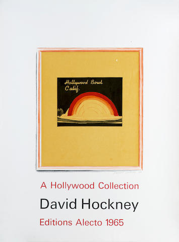 David Hockney A Hollywood Collection Offset lithograph in colours, with screenprint, 1965, on wove, the publicity poster for the series "A Hollywood Collection", published by Editions Alecto; in excellent condition, 776 x 562mm (30 1/4 x 22 1/8in)(SH) unframed