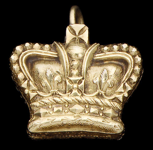A George IV silver gilt crown vinaigrette, by Joseph Willmore, Birmingham 1820,