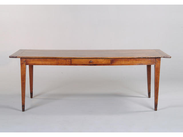 A 19th century French cherrywood refectory table