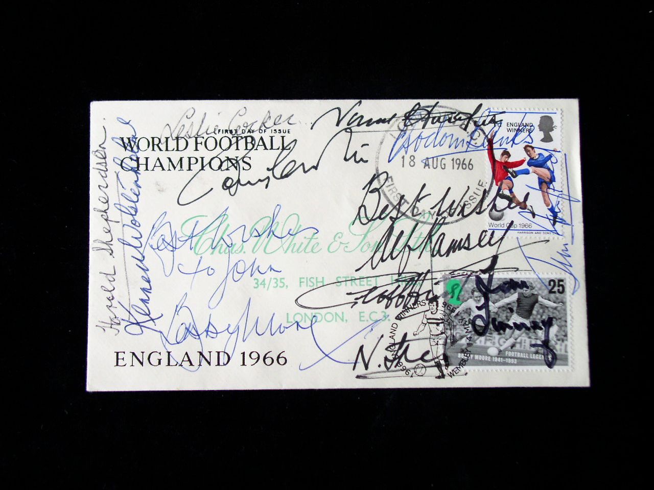 Signed first day cover,