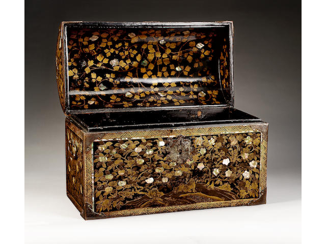 A Rare Momoyama Lacquer Chest of European form,