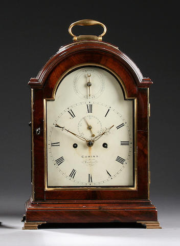 A mahogany bracket clock, Cumins, London, circa 1815,