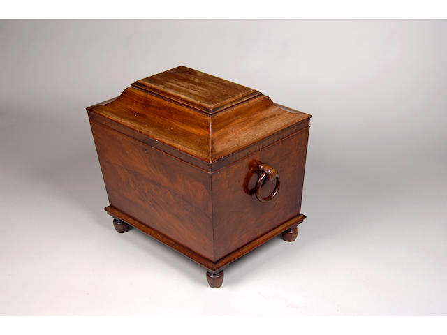 An early Victorian mahogany wine cooler,