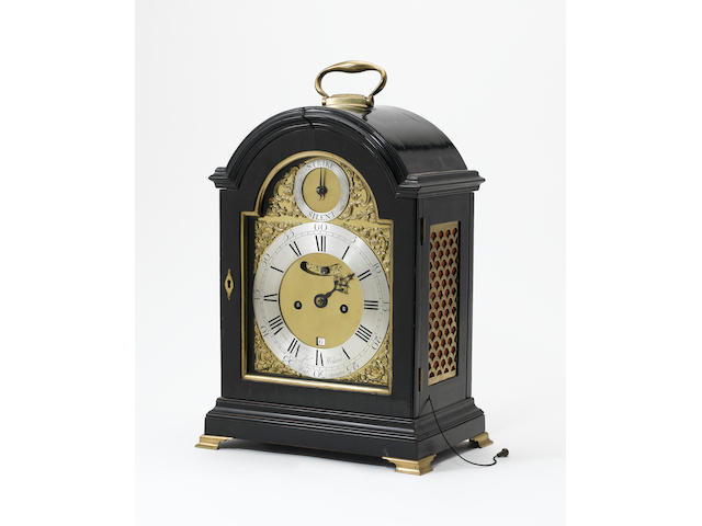 An early 19th century ebonised and brass mounted bracket clock James Wilson, Westminster
