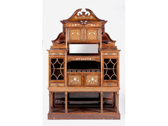 A late Victorian rosewood chiffonier