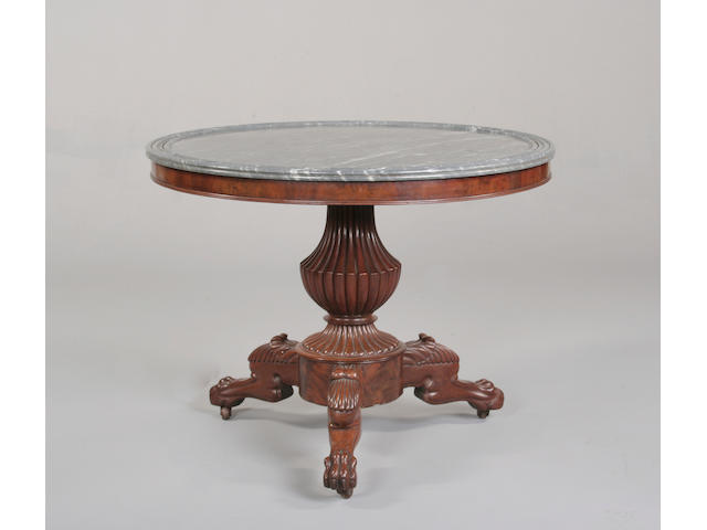 A Louis Philippe mahogany circular table