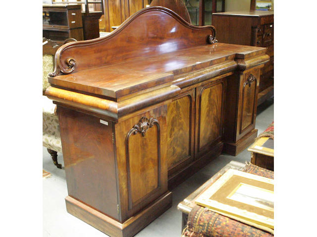 A large Victorian mahogany sideboard