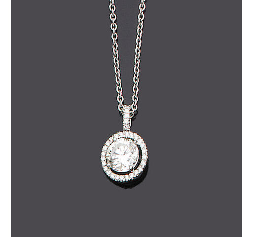 A diamond-set necklace,