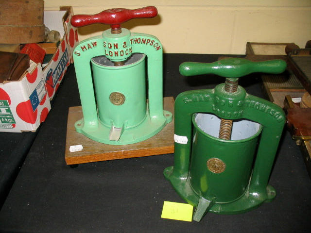 Two tincture presses,