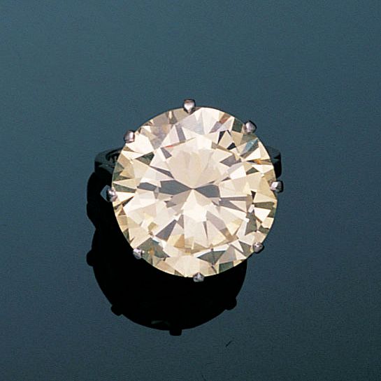 A diamond single-stone ring
