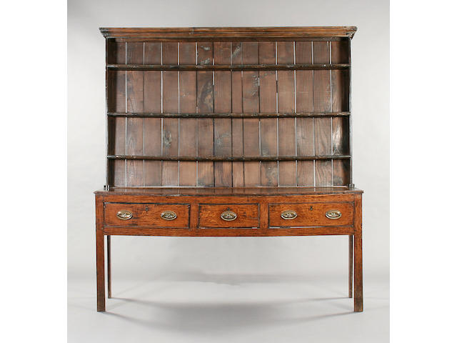 A late 18th Century oak dresser