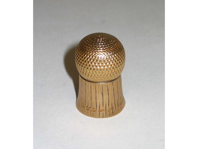 The gold 'Thistle Thimble'