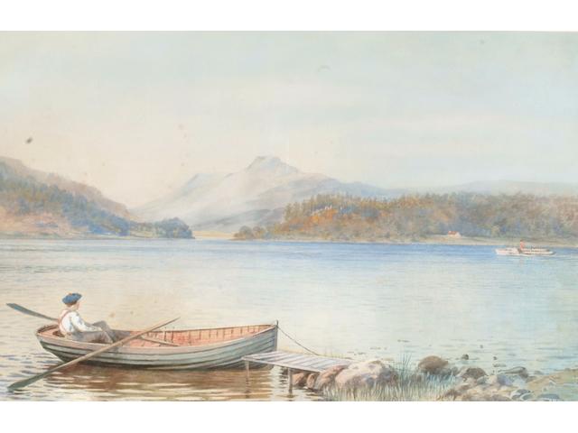 Walter Severn (1830-1904) 'Loch Lomond from Rossdu', signed and inscribed, watercolour;  together with a further watercolour by W V Tippet 44 x 69cm