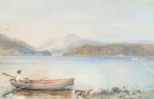 Walter Severn (1830-1904) 'Loch Lomond from Rossdu', signed and inscribed, watercolour;  together with a further watercolour by W V Tippet 44 x 69cm