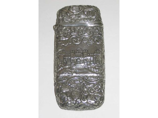 A Victorian 'castle top' cheroot case By Nathaniel Mills, Birmingham, 1841,