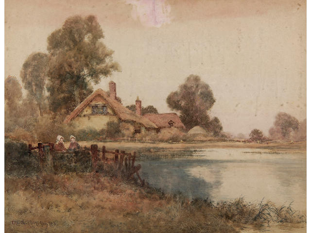 Creswick Boydell, R.C.A. (fl.1889-1916) A river scene 43 x 54cm (17 x 21&#188;in), and a companion, a pair. (2)