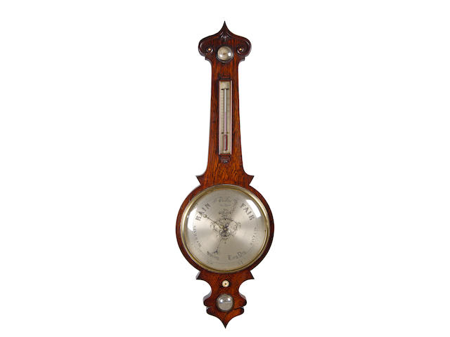 A William IV rosewood wheel barometer, Kleyser and Co, 4 Goswell St, Portable Barometer,