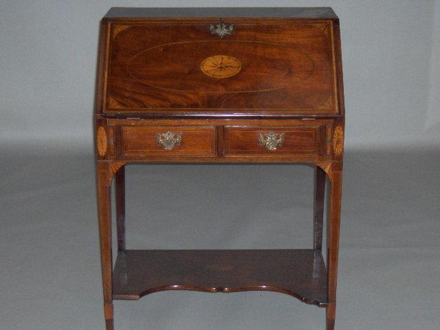 A 19th Century mahogany and inlaid lady's bureau,