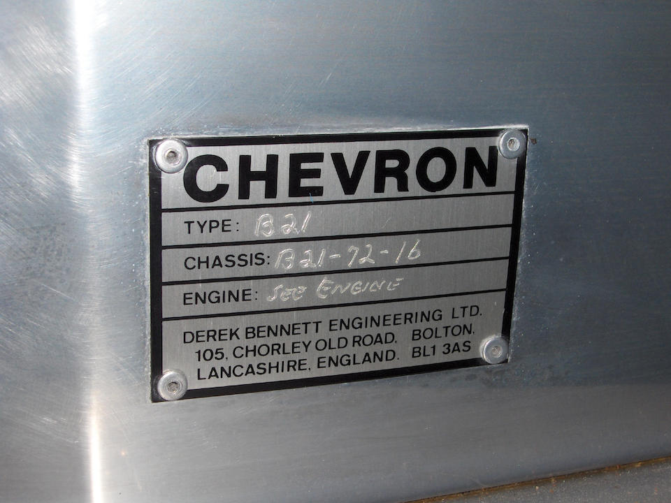 1970-72 Chevron B16/21 Sports Racing Spyder  Chassis no. B21-72-16