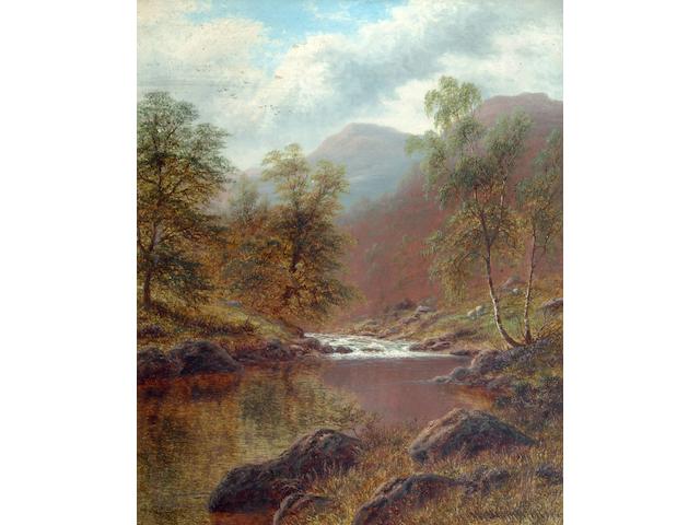 William Mellor (1851-1931) 'On the Lledr, North Wales' 61 x 52.5cm.