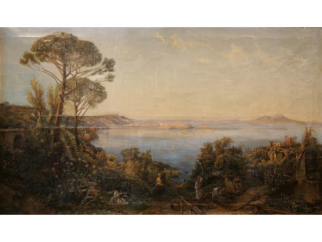 Follower of Gabrielli Carelli The Bay of Naples, 126.5 x 215cm.