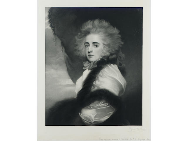 Joseph Bishop Pratt after Sir Thomas Lawrence, Miss Farren, mezzotint, circa 1890, signed by the engraver in pencil, 55.5 x 45cm, together with a collection of ten other late 19th Century portrait mezzotints. (11)