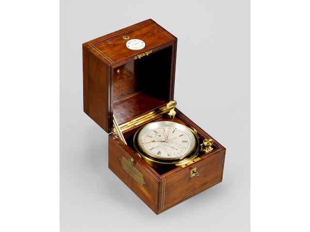 A brass strung mahogany two day marine chronometer T. Bassnett, Liverpool, 2930