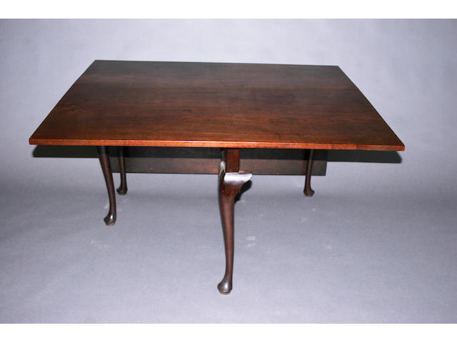 A George II/George III mahogany dropleaf dining table,