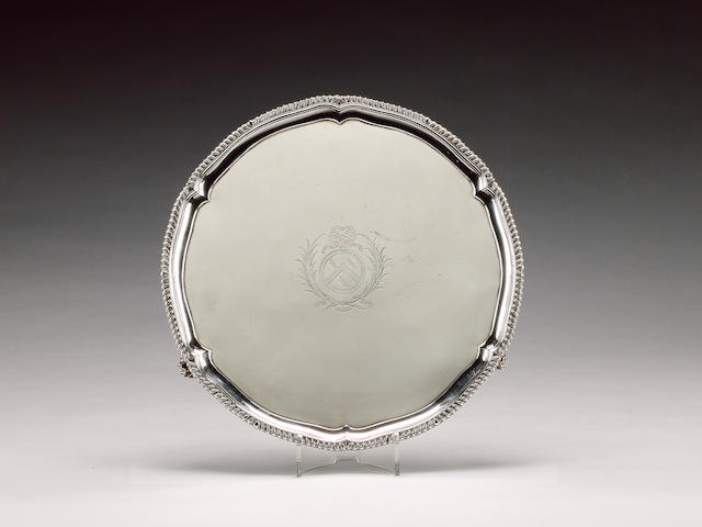 A George III silver shaped circular salver, by John Parker & Edward Wakelin, London 1771,
